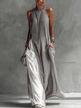 The Gray Color Block Maxi