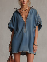 The Washed Blue Denim Mini