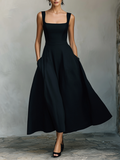 Square Neck Swing Maxi Dress