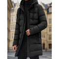 Heavy-Duty Windproof Winter Coat - Thickened Full-Zip Hooded Jacket
