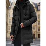 Heavy-Duty Windproof Winter Coat - Thickened Full-Zip Hooded Jacket