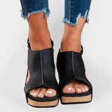 Suede Platform Sandals