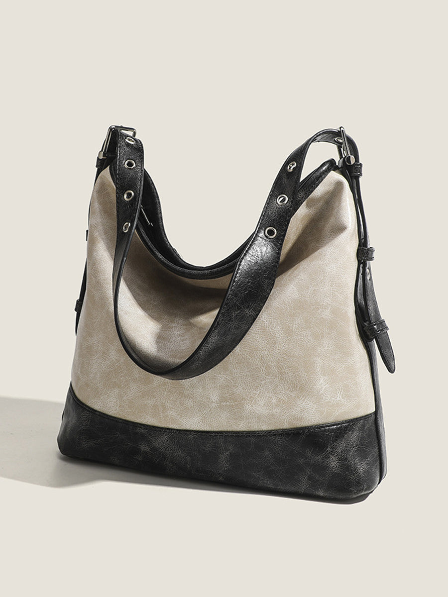 Women's Fashionable Color-block Handbag