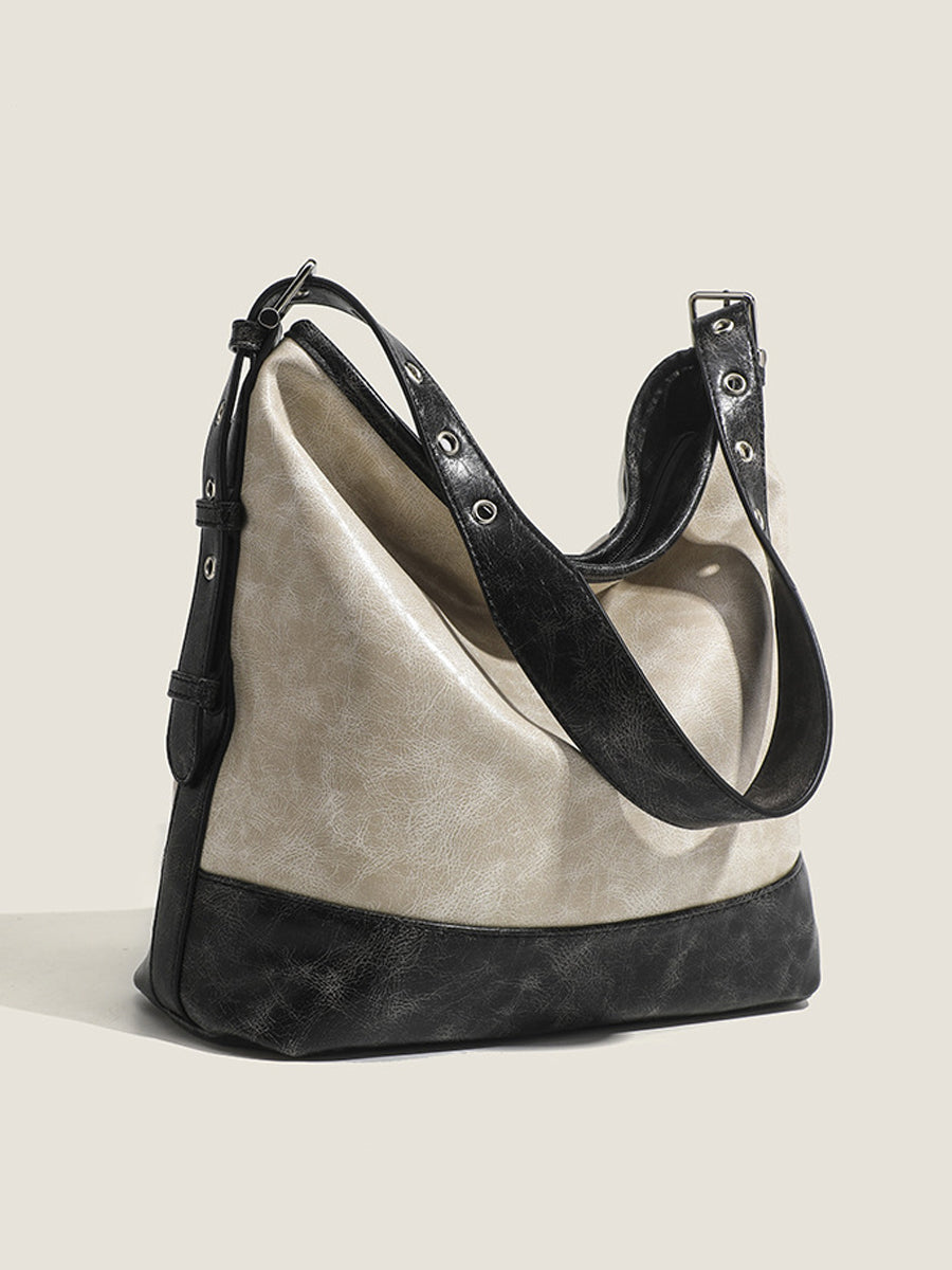 Women's Fashionable Color-block Handbag