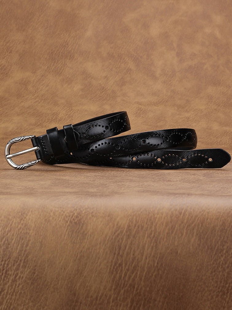 Women's Fashion Hollow Imitation Leather Belt