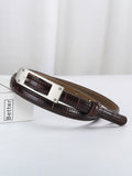 Women's Fashionable Alligator Leather Thin Belt