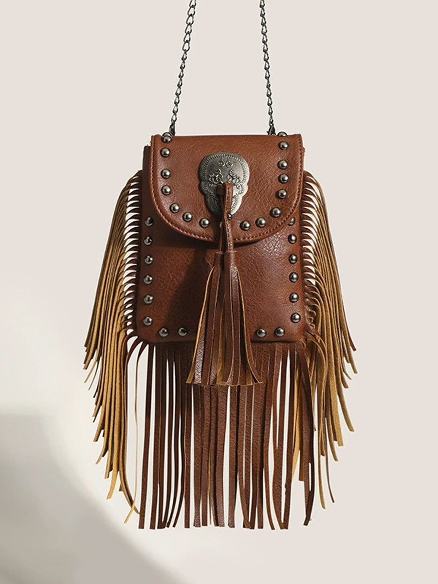 Women's Fashion Western Cowboy Style Tassel Bag