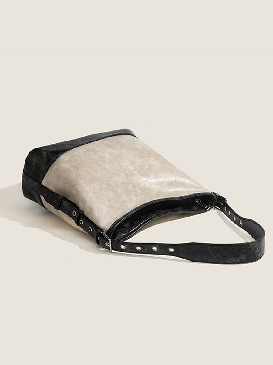 Women's Fashionable Color-block Handbag