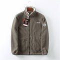 Unisex Full Zip Stand Collar Reversible Fleece Coat