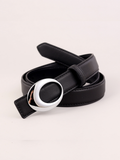 Women's Retro Silver Arc Buckle All-match Belt