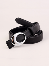 Women's Retro Silver Arc Buckle All-match Belt