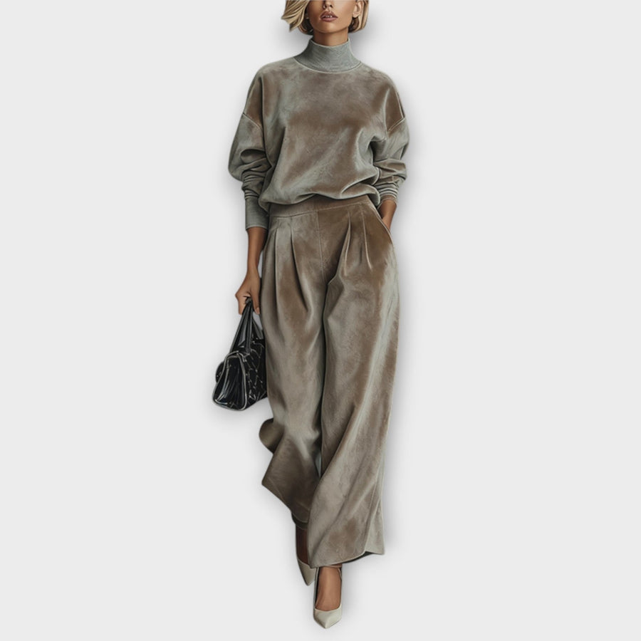 Velvet Luxe Turtleneck Set