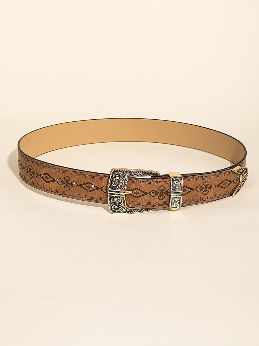 Women's Fashion Western Style Patterned Belt MDA0127H2Y
