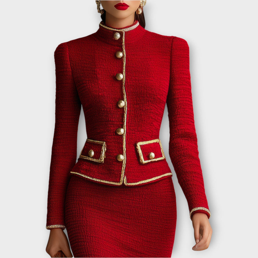 Classic Tailored Two-Piece Skirt Set